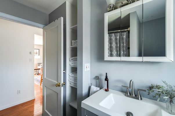 Bathroom, Interior, Wood Texture Flooring