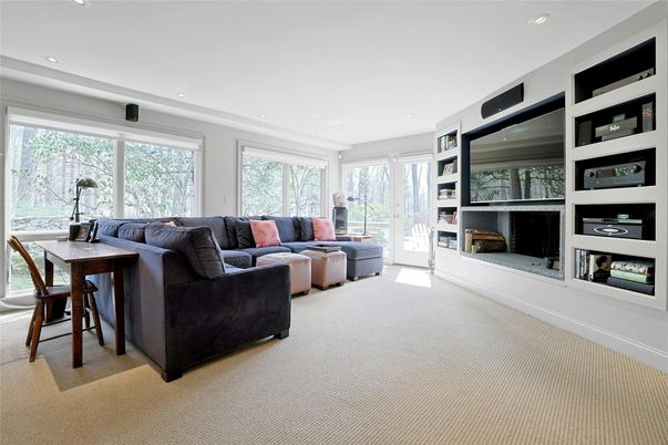 Fireplace, Interior, Living room, Recessed Lighting