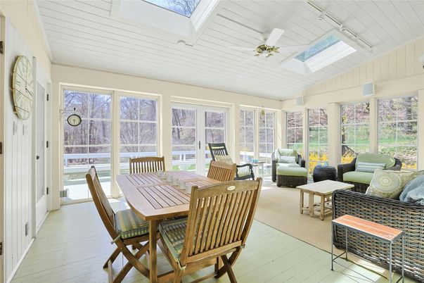 Dining room, Interior, Living room, Sun Room, Wood Texture Flooring