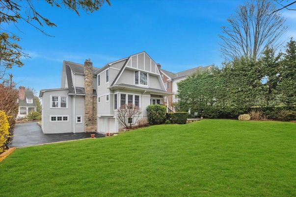 Attached, Backyard, Exterior, Facade, Tudor Revival