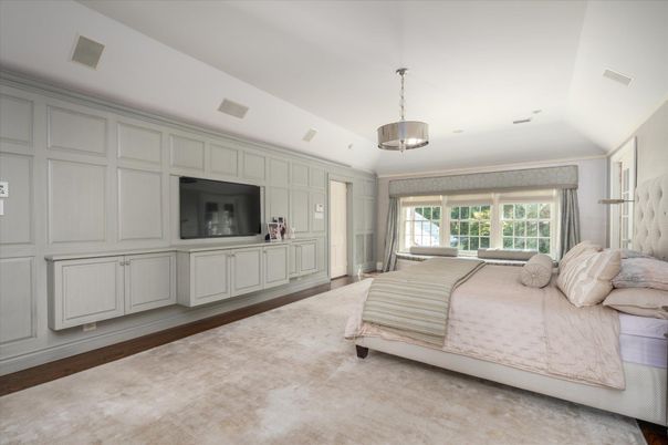 Bedroom, Interior, Pendant Lights, Recessed Lighting