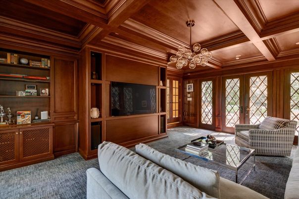 Interior, Living room, Recessed Lighting, Wooden Beams, Wooden Ceilings, Wooden Walls