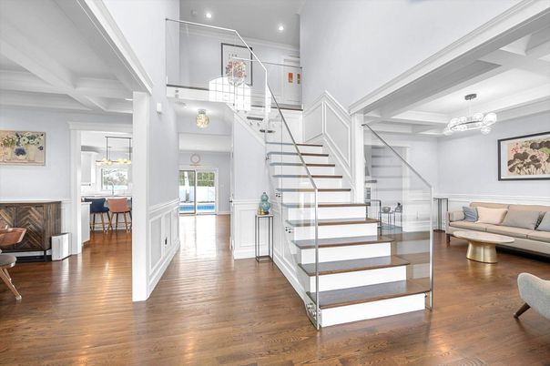 Interior, Pendant Lights, Recessed Lighting, Wood Texture Flooring