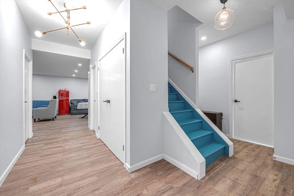 Interior, Pendant Lights, Recessed Lighting, Wood Texture Flooring