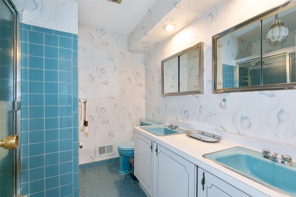 Bathroom, Glass Shower, Interior, Marble Walls