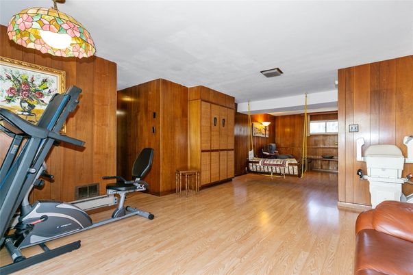 Fitness Equipment, Interior, Wood Texture Flooring, Wooden Walls