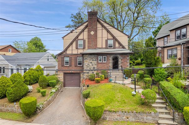 Attached, Exterior, Facade, Brick Facade, Tudor Revival