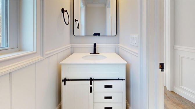 Bathroom, Interior, Wood Texture Flooring