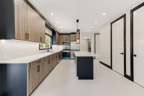 Interior, Kitchen, Pendant Lights, Recessed Lighting, Stainless Steel Appliances