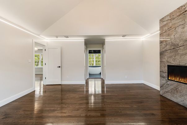 Empty room, Fireplace, Interior, Wood Texture Flooring