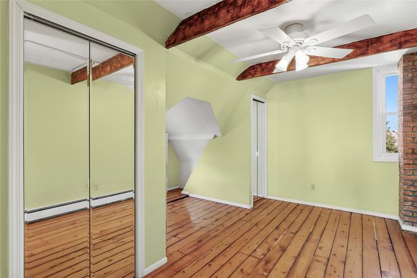 Empty room, Interior, Stone Walls, Wood Texture Flooring