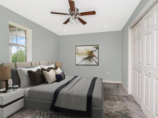 Bedroom, Interior, Recessed Lighting
