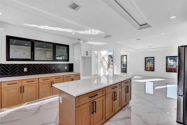 Interior, Kitchen, Marble, Recessed Lighting