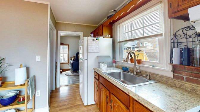 Interior, Kitchen, Wood Texture Flooring
