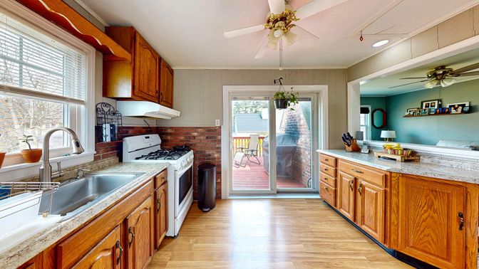 Interior, Kitchen, Wood Texture Flooring
