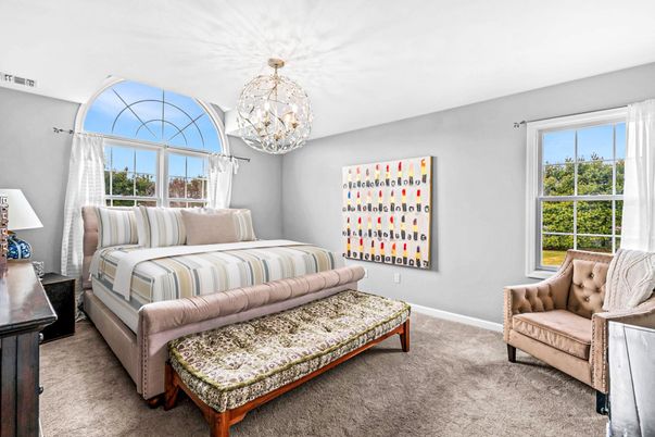 Bedroom, Chandelier, Interior