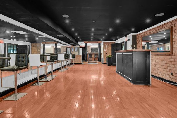 Interior, Recessed Lighting, Stone Walls, Wood Texture Flooring