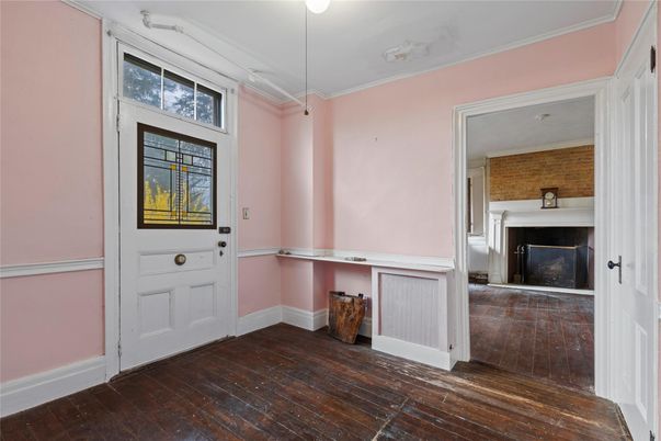 Empty room, Fireplace, Interior, Wood Texture Flooring