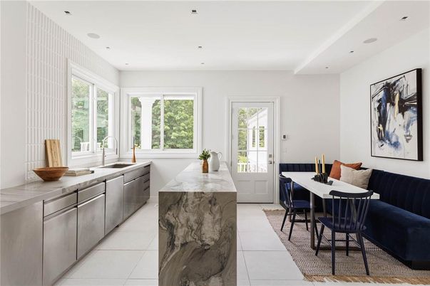 Dining room, Interior, Kitchen, Recessed Lighting, Stainless Steel Appliances