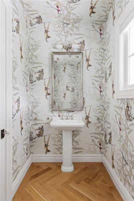 Bathroom, Interior, Wood Texture Flooring