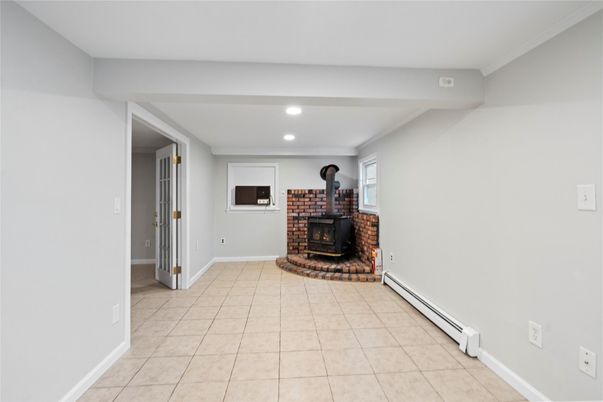 Empty room, Fireplace, Interior, Recessed Lighting