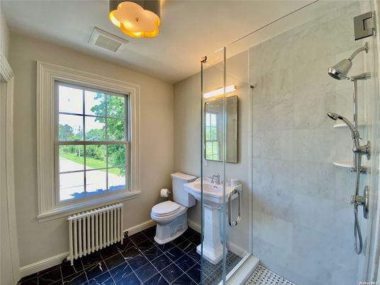 Bathroom, Glass Shower, Interior, Marble Walls