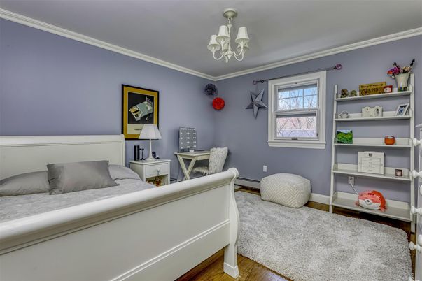 Bedroom, Chandelier, Interior, Wood Texture Flooring