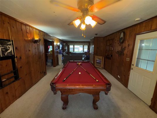 Billiard Table, Game Room, Interior, Wooden Walls