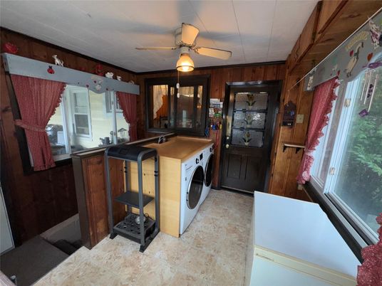 Interior, Washer, Wooden Walls