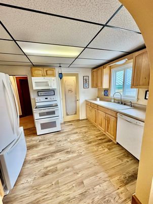 Interior, Kitchen, Wood Texture Flooring