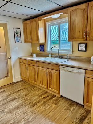 Interior, Kitchen, Wood Texture Flooring
