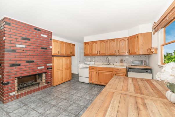 Fireplace, Interior, Kitchen, Stone Walls