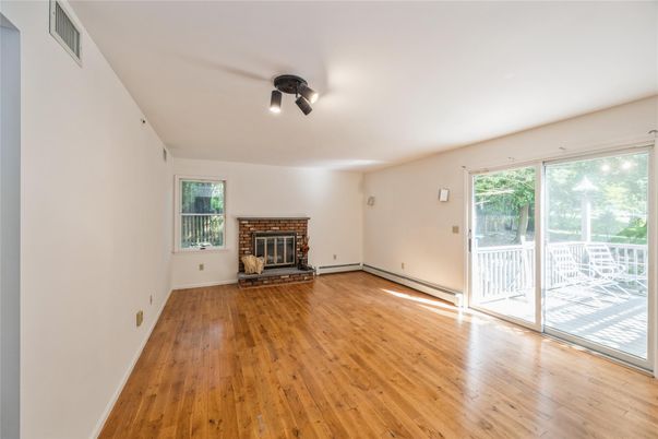 Empty room, Fireplace, Interior, Wood Texture Flooring
