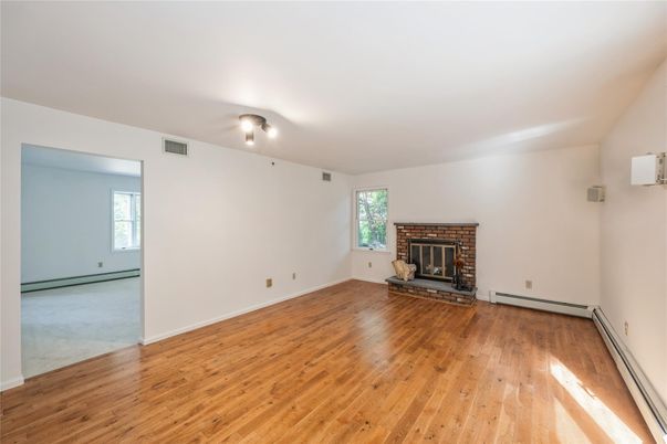 Empty room, Fireplace, Interior, Wood Texture Flooring