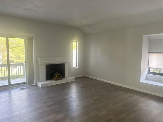 Empty room, Fireplace, Interior, Wood Texture Flooring