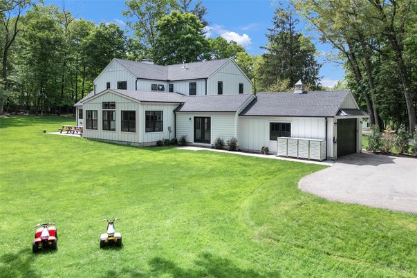 Attached, Backyard, Detached Garage, Exterior, Facade, Farmhouse