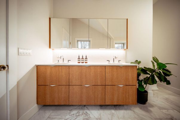 Bathroom, Dual Sink Vanities, Interior, Marble