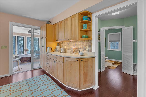 Interior, Kitchen, Wood Texture Flooring