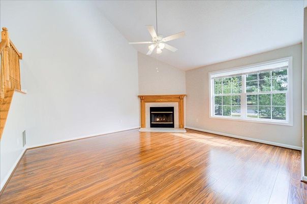Empty room, Fireplace, Interior, Wood Texture Flooring