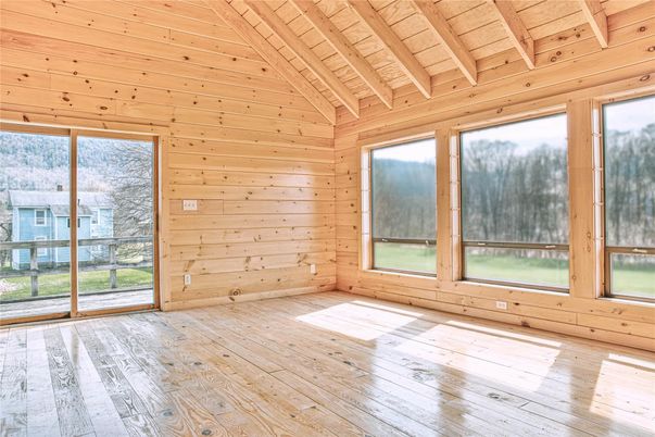 Empty room, Interior, Wooden Beams, Wooden Ceilings, Wood Texture Flooring, Wooden Walls