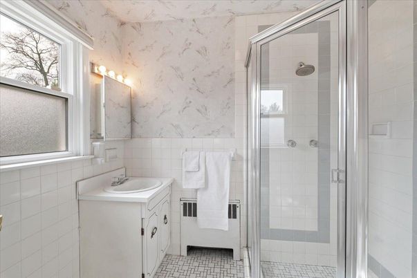 Bathroom, Glass Shower, Interior, Marble Walls