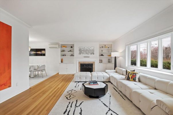 Dining room, Fireplace, Interior, Living room, Wood Texture Flooring