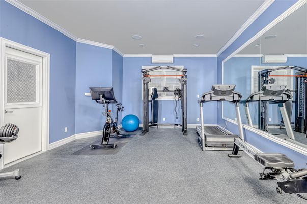 Fitness Equipment, Interior, Recessed Lighting