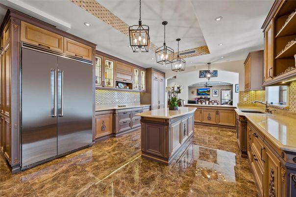 Interior, Kitchen, Pendant Lights, Recessed Lighting, Stainless Steel Appliances