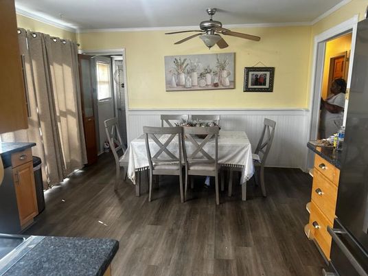 Dining room, Interior, Wood Texture Flooring