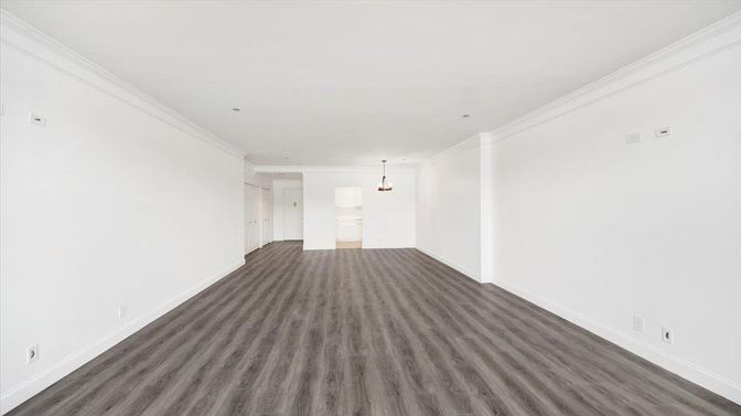 Empty room, Interior, Pendant Lights, Wood Texture Flooring