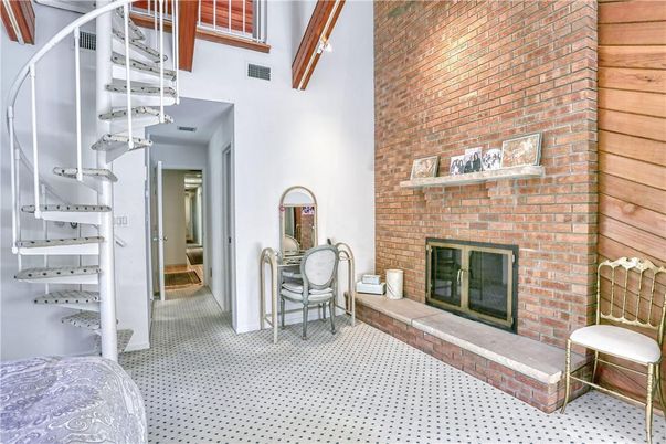 Fireplace, Interior, Stone Walls
