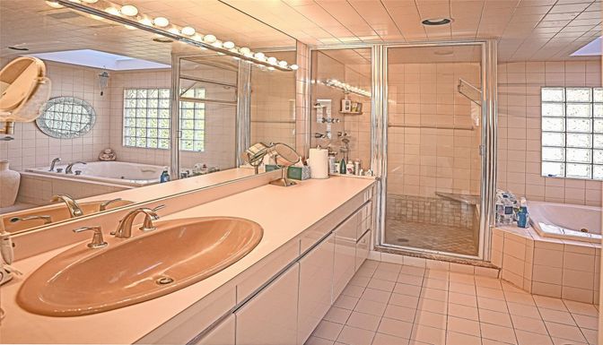 Bathroom, Dual Sink Vanities, Glass Shower, Interior