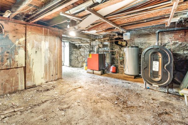 Interior, Stone Walls, Wooden Beams