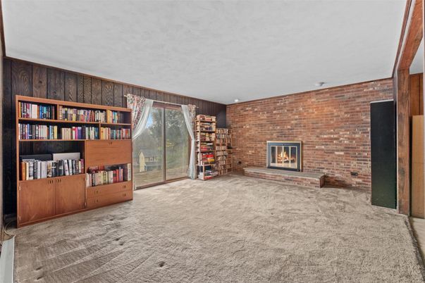 Empty room, Fireplace, Interior, Stone Walls